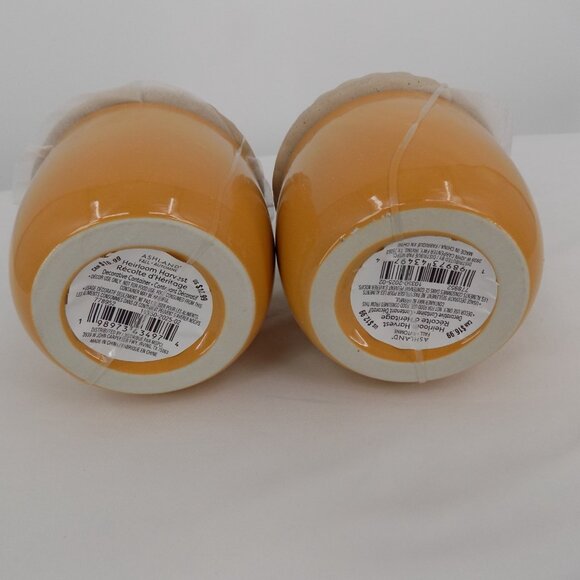 Set of 2 Ashland Heirloom Harvest Decorative Acorn Shaped Yellow Container New - Picture 7 of 8